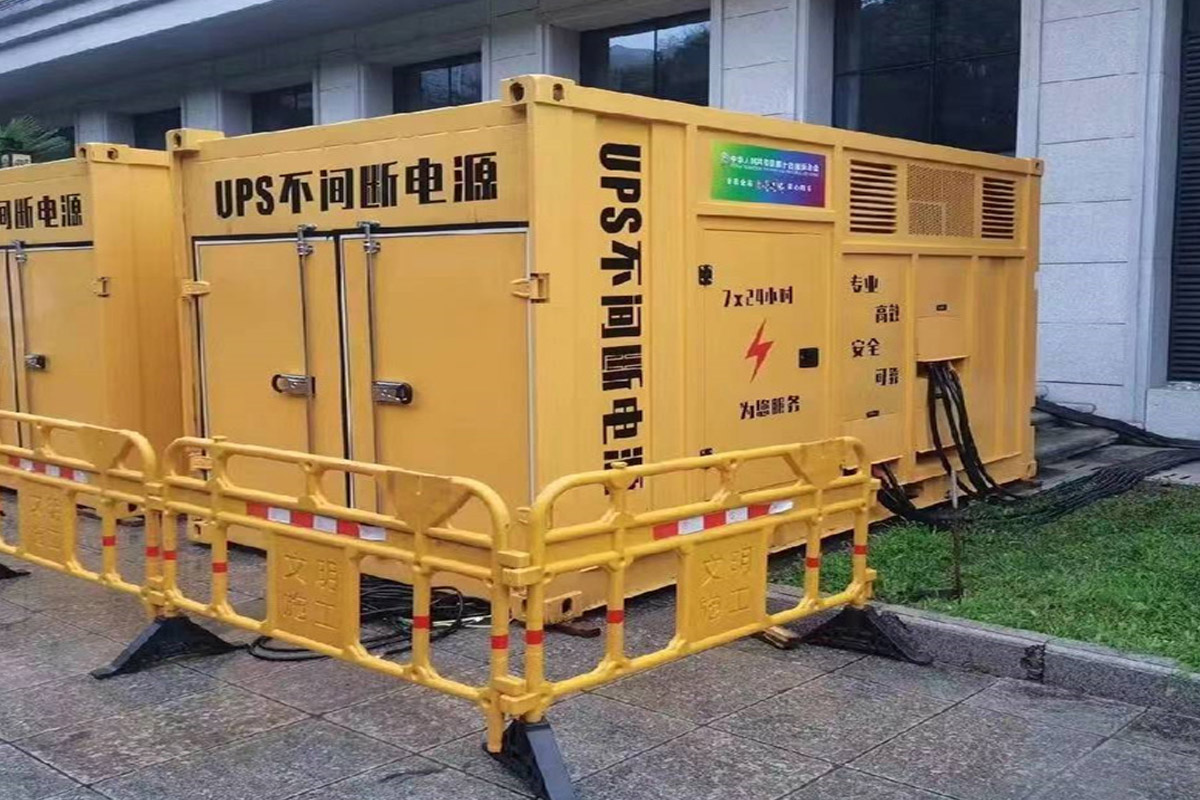 兴县发电机租赁施工现场