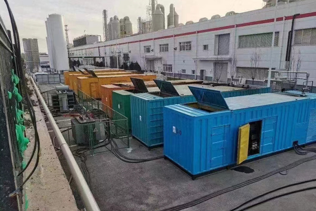兴县发电机租赁施工现场